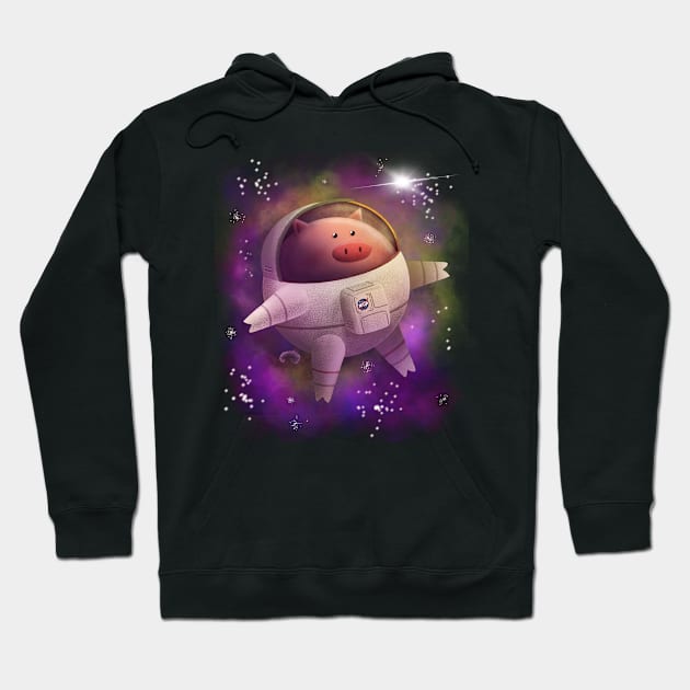 Space Pig Hoodie by Cfloresdesign